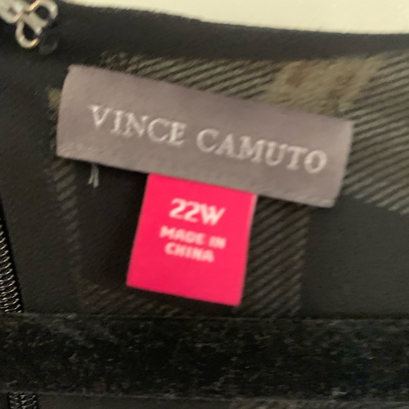 Vince Camuto Black Cream plaid jumper 22 - Picture 4 of 5